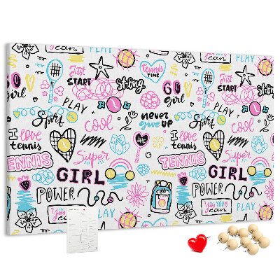 Cork board Doodle pattern