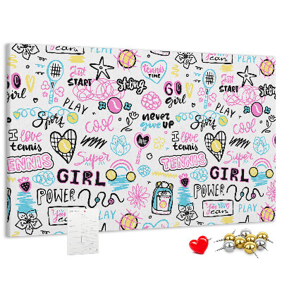 Cork board Doodle pattern