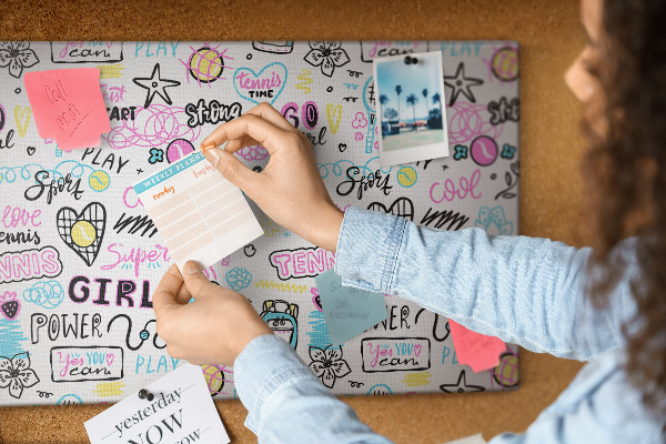 Cork board Doodle pattern