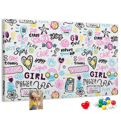 Cork board Doodle pattern