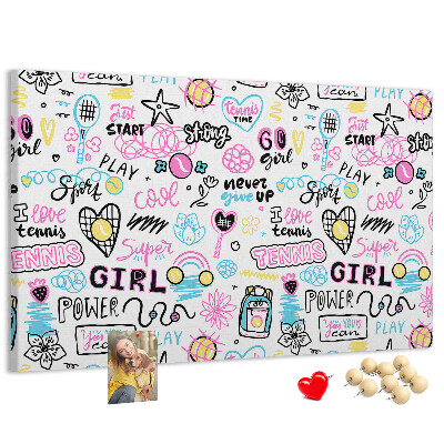 Cork board Doodle pattern