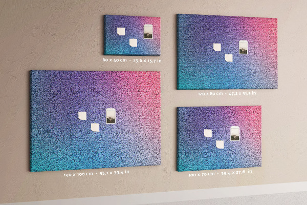 Cork display board Gradient pattern