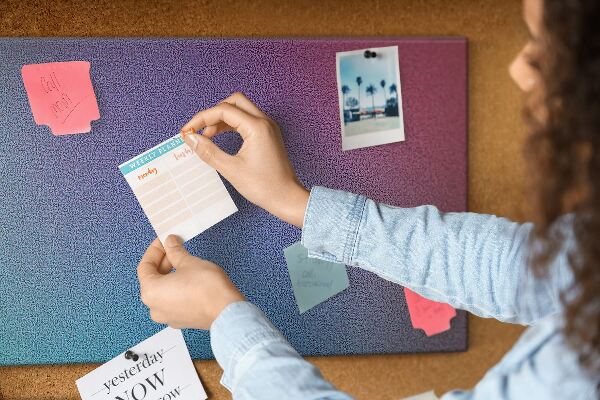 Cork display board Gradient pattern