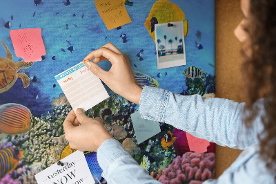 Cork board Underwater life