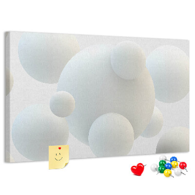 Cork memo board Balls abstraction