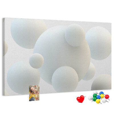 Cork memo board Balls abstraction