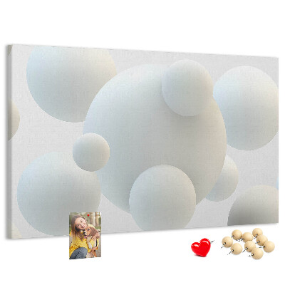 Cork memo board Balls abstraction