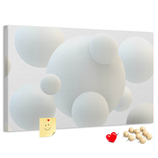 Cork memo board Balls abstraction