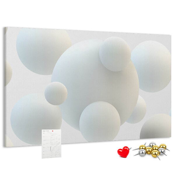 Cork memo board Balls abstraction