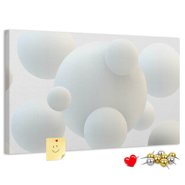 Cork memo board Balls abstraction