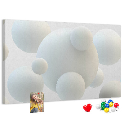 Cork memo board Balls abstraction