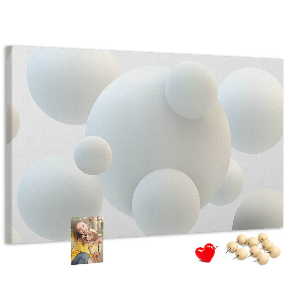 Cork memo board Balls abstraction