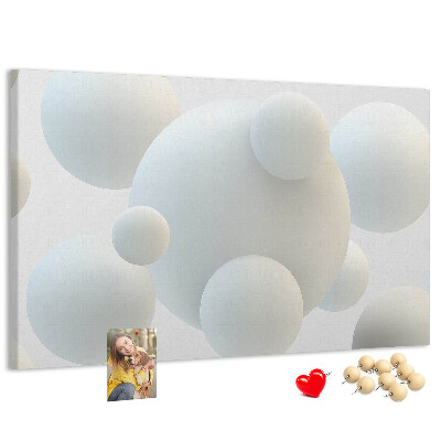 Cork memo board Balls abstraction