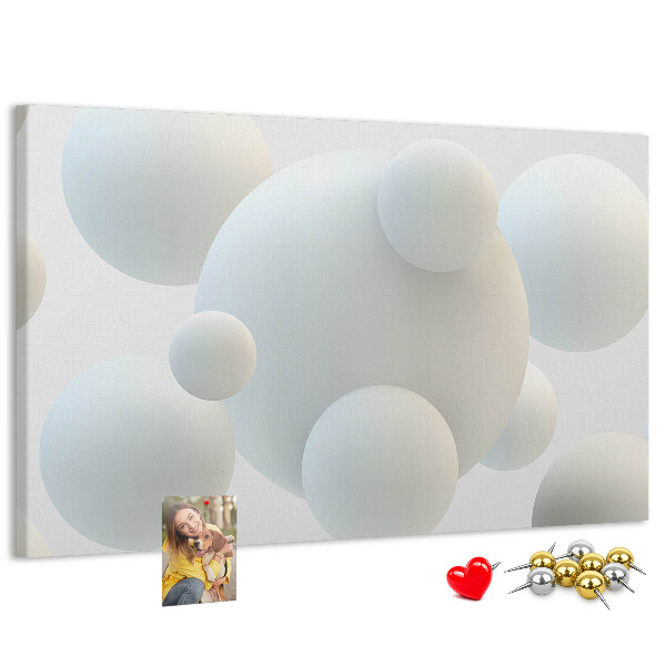 Cork memo board Balls abstraction