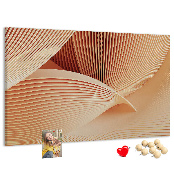 Cork board Waves abstract pattern