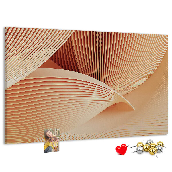 Cork board Waves abstract pattern