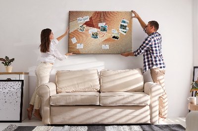 Cork board Waves abstract pattern
