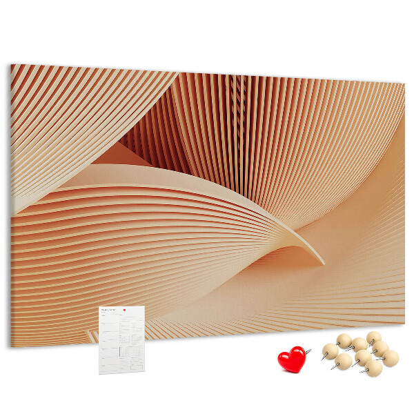 Cork board Waves abstract pattern
