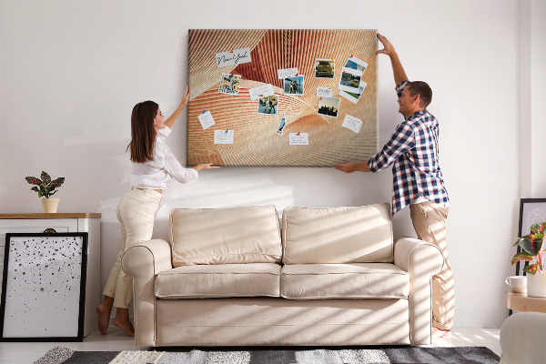 Cork board Waves abstract pattern