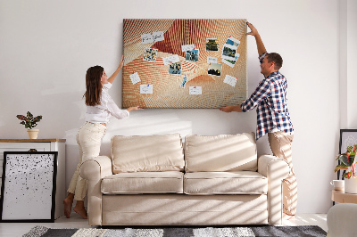 Cork board Waves abstract pattern