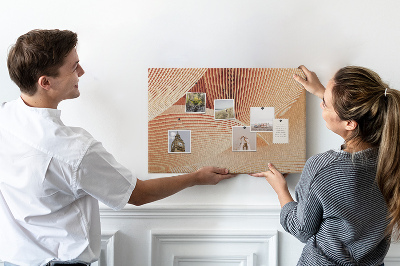 Cork board Waves abstract pattern
