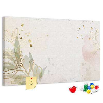 Cork display board Gold line art