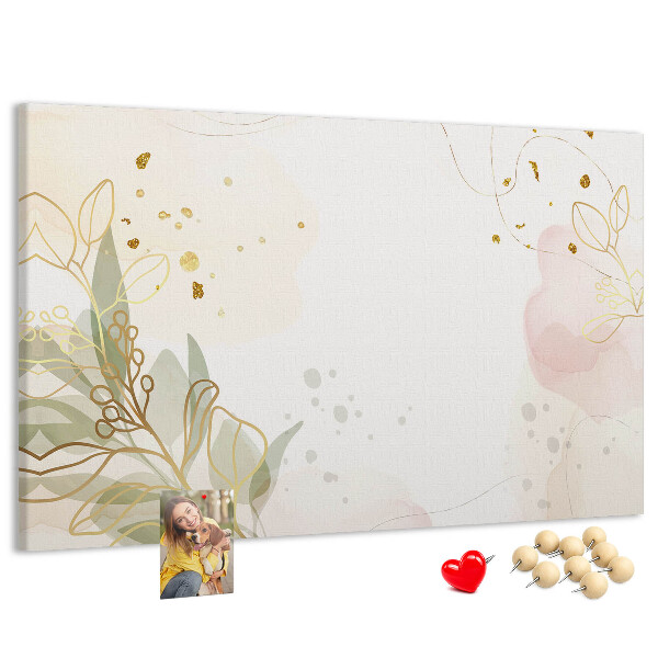 Cork display board Gold line art