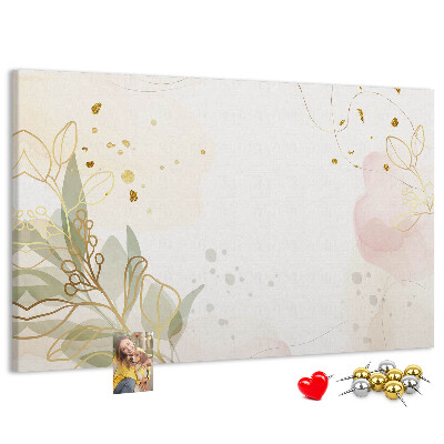 Cork display board Gold line art