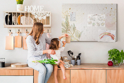 Cork display board Gold line art