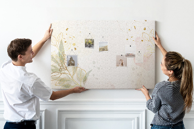Cork display board Gold line art