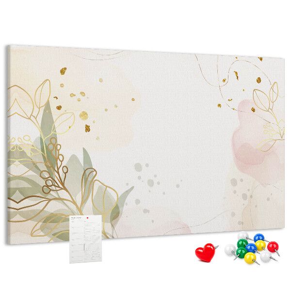 Cork display board Gold line art