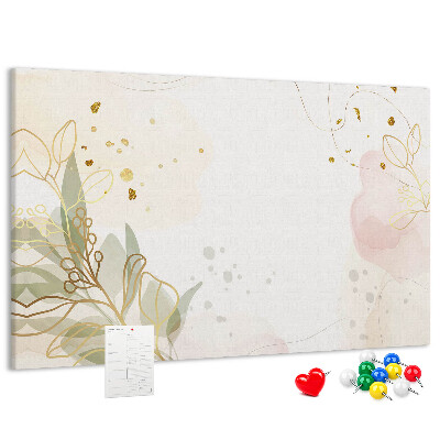 Cork display board Gold line art
