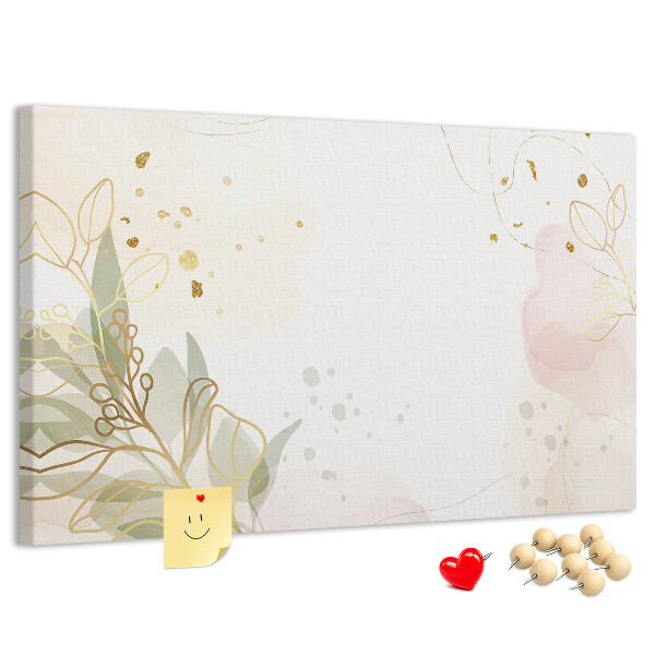 Cork display board Gold line art