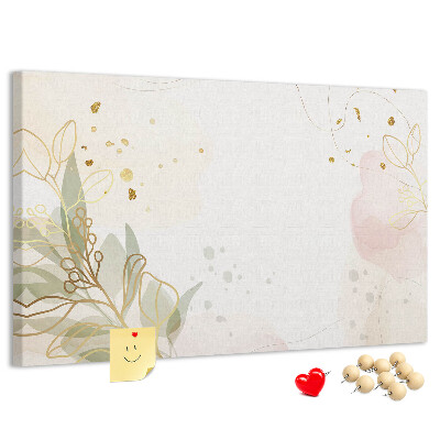 Cork display board Gold line art