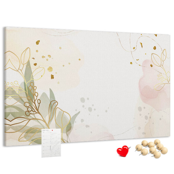 Cork display board Gold line art