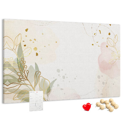 Cork display board Gold line art