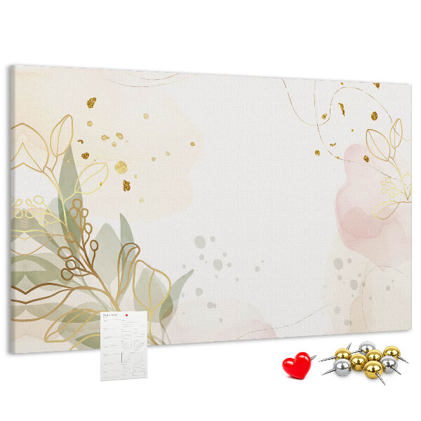 Cork display board Gold line art