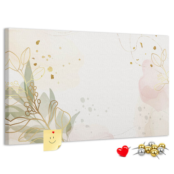 Cork display board Gold line art