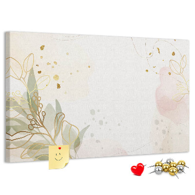 Cork display board Gold line art