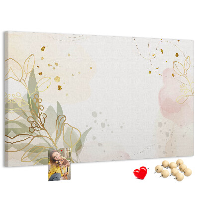 Cork display board Gold line art