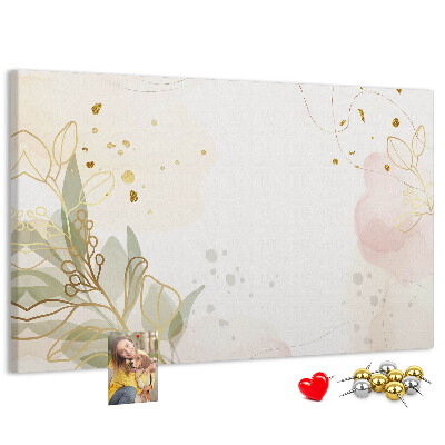 Cork display board Gold line art
