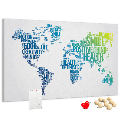 Cork board Kind words map
