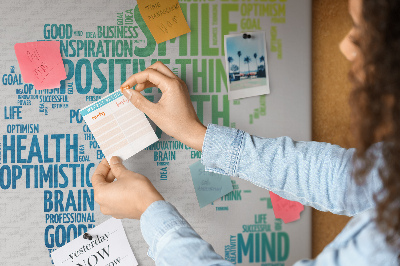 Cork board Kind words map