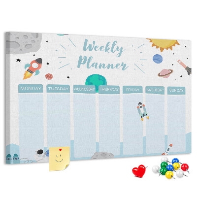 Cork board Full week planner