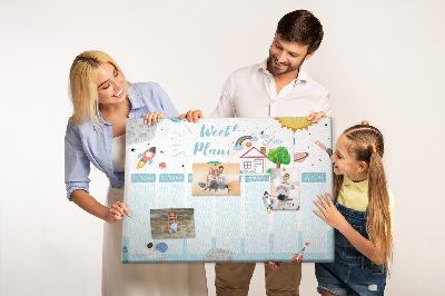 Cork board Full week planner