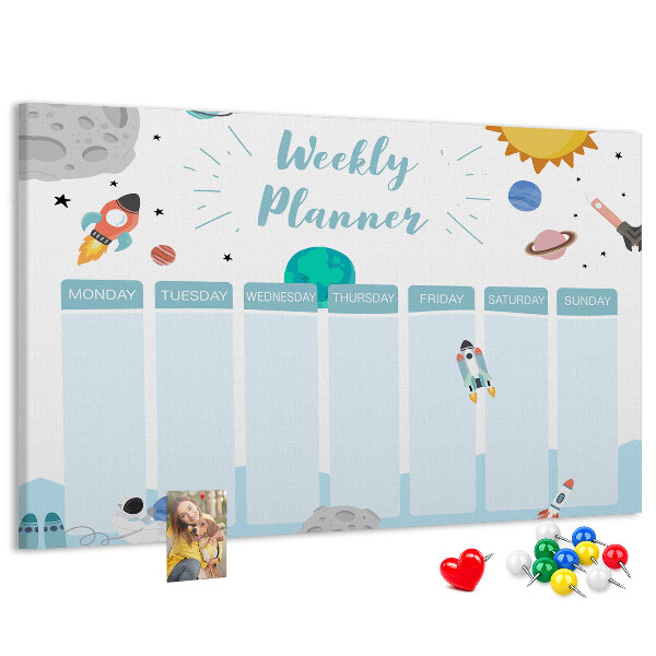 Cork board Full week planner