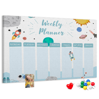 Cork board Full week planner