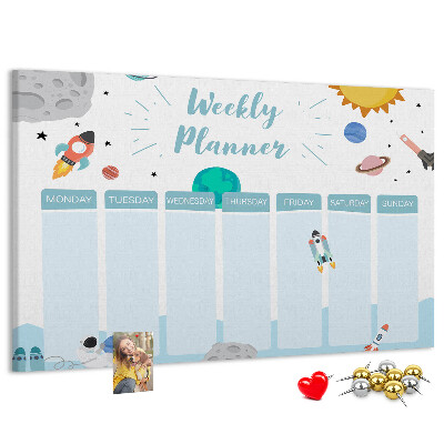 Cork board Full week planner