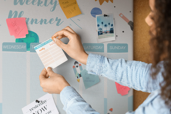 Cork board Full week planner