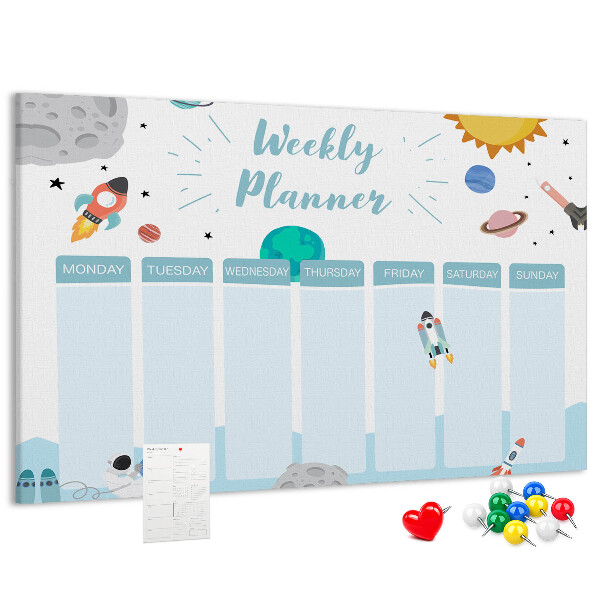 Cork board Full week planner